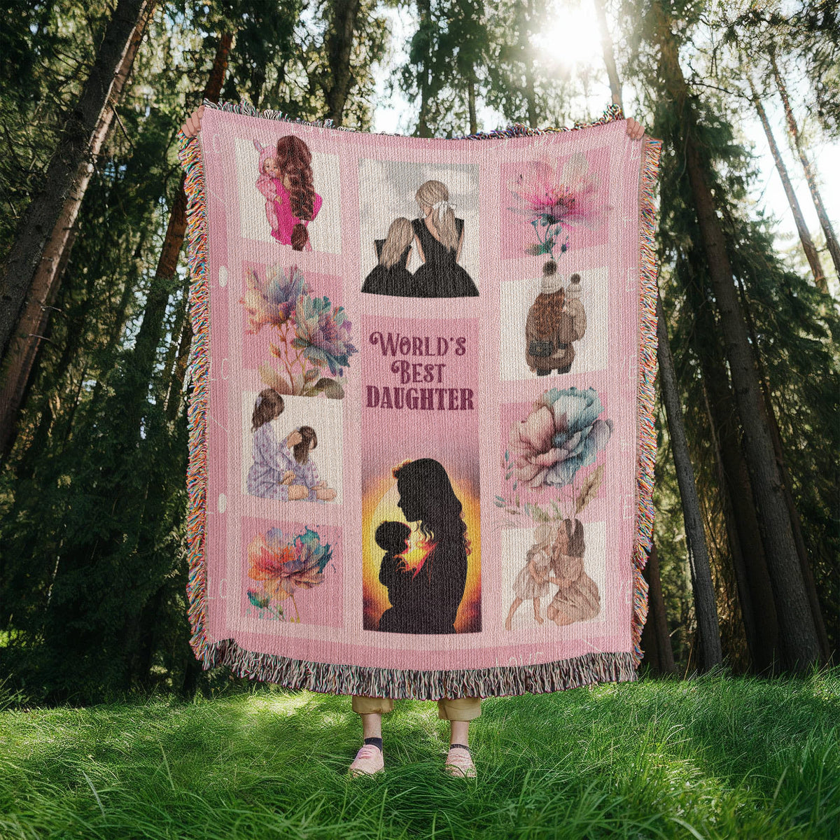World's Best Daughter — Heirloom Woven Blanket
