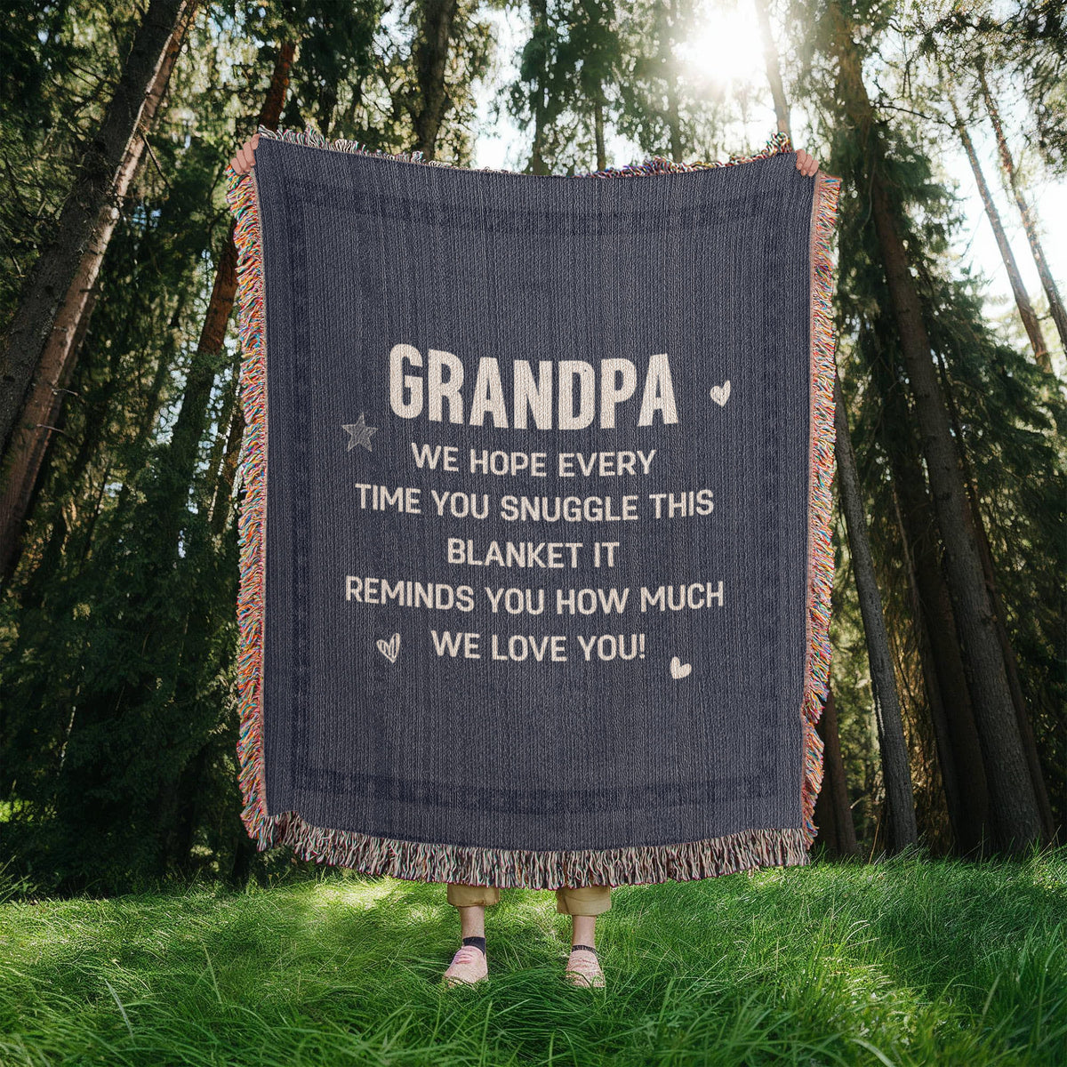 Grandpa, We Hope Every Snuggle Reminds You — Heirloom Woven Blanket