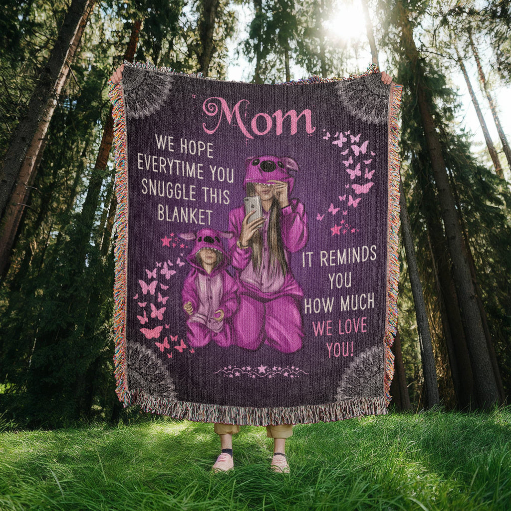 Grandpa, Feel Our Hugs (Sunflowers) — Heirloom Woven Blanket