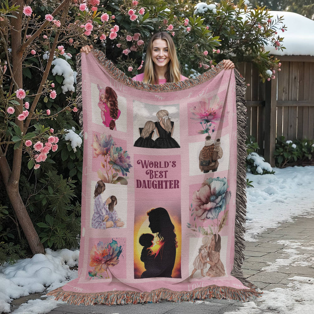 World's Best Daughter — Heirloom Woven Blanket