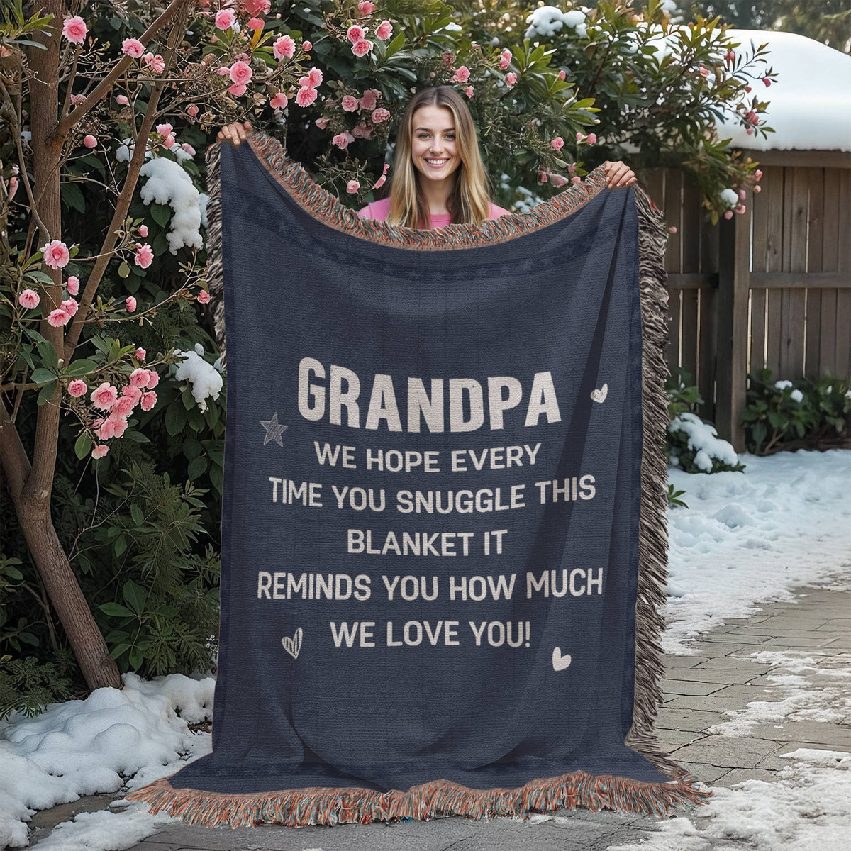 Grandpa, We Hope Every Snuggle Reminds You — Heirloom Woven Blanket