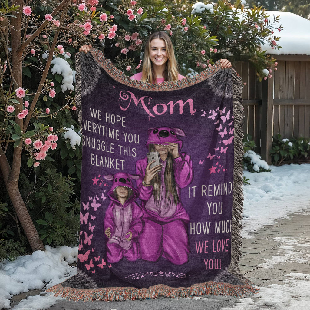 Grandpa, Feel Our Hugs (Sunflowers) — Heirloom Woven Blanket