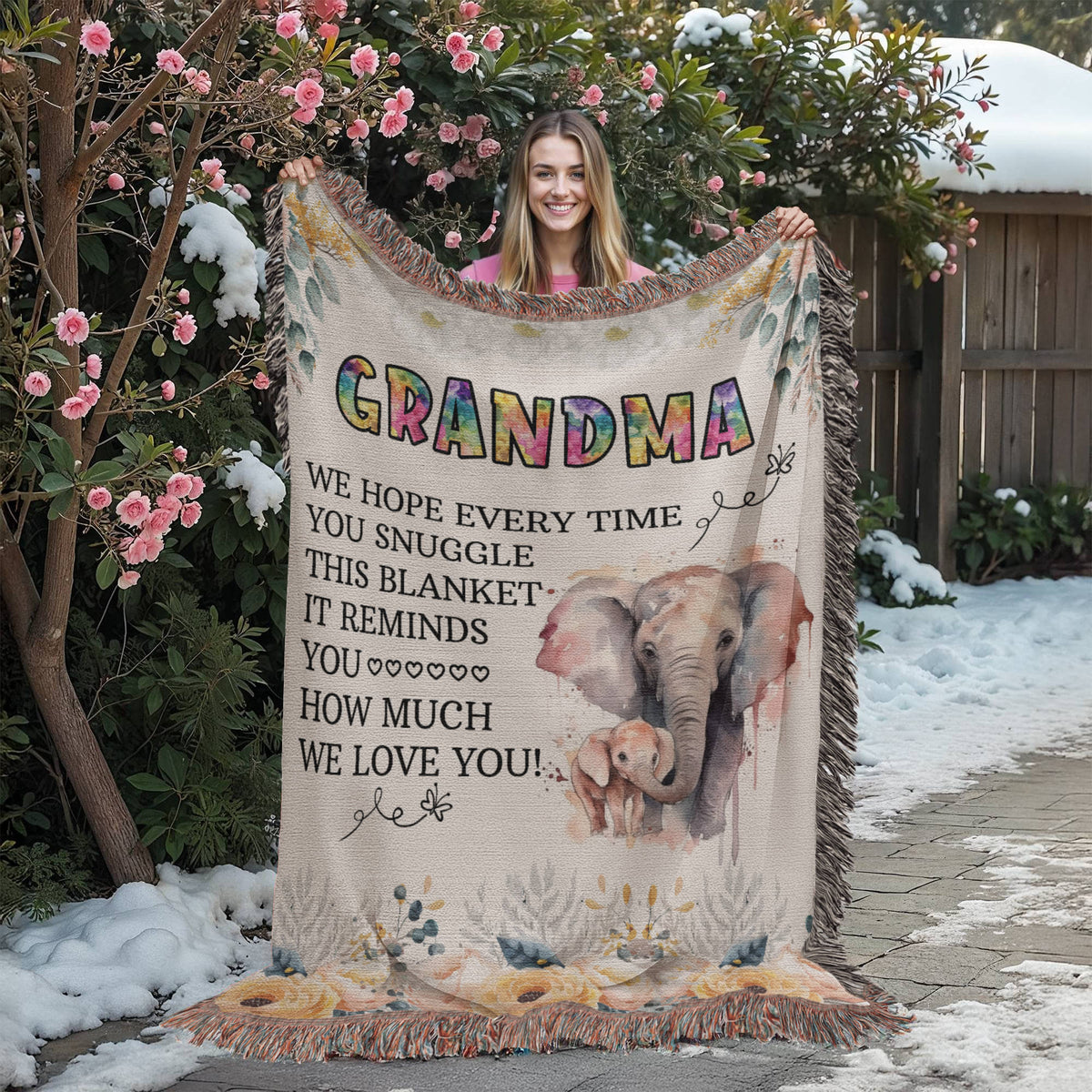 Grandma, We Hope Every Snuggle Reminds You — Heirloom Woven Blanket