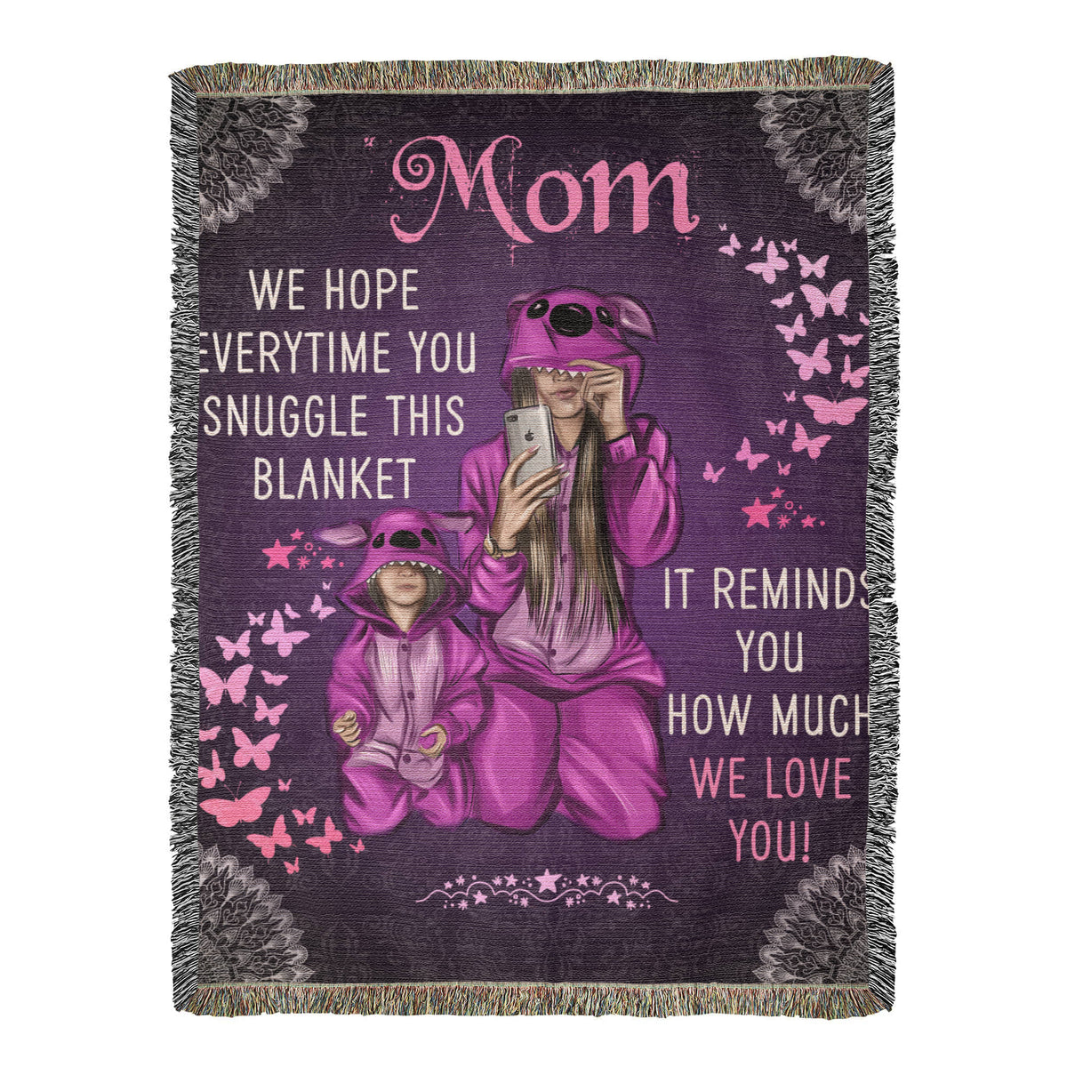 Grandpa, Feel Our Hugs (Sunflowers) — Heirloom Woven Blanket
