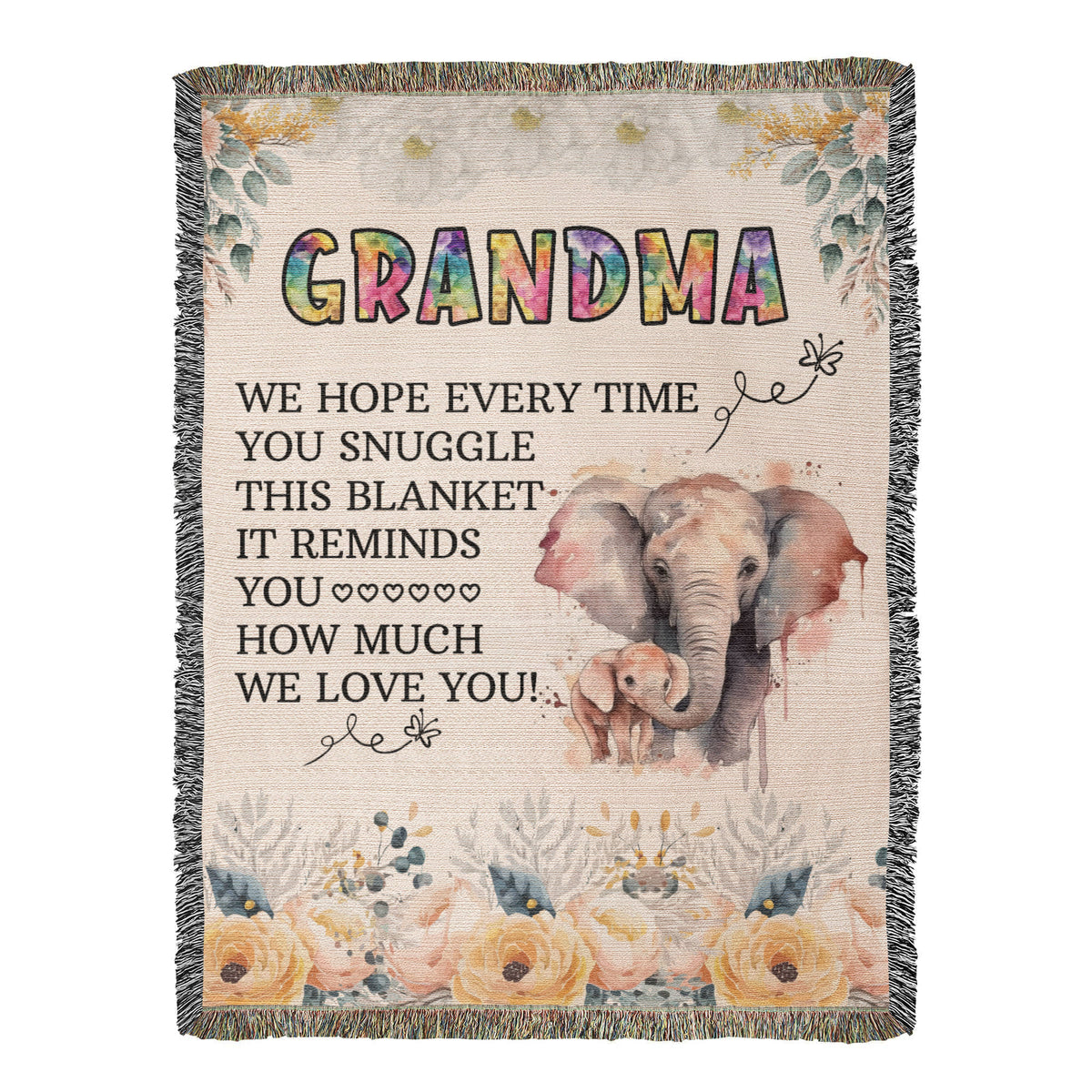 Grandma, We Hope Every Snuggle Reminds You — Heirloom Woven Blanket