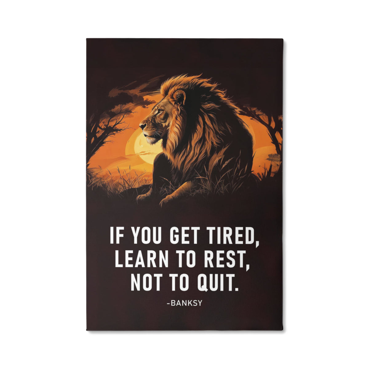 If You Get Tired Learn To Rest Gallery Wrapped Canvas