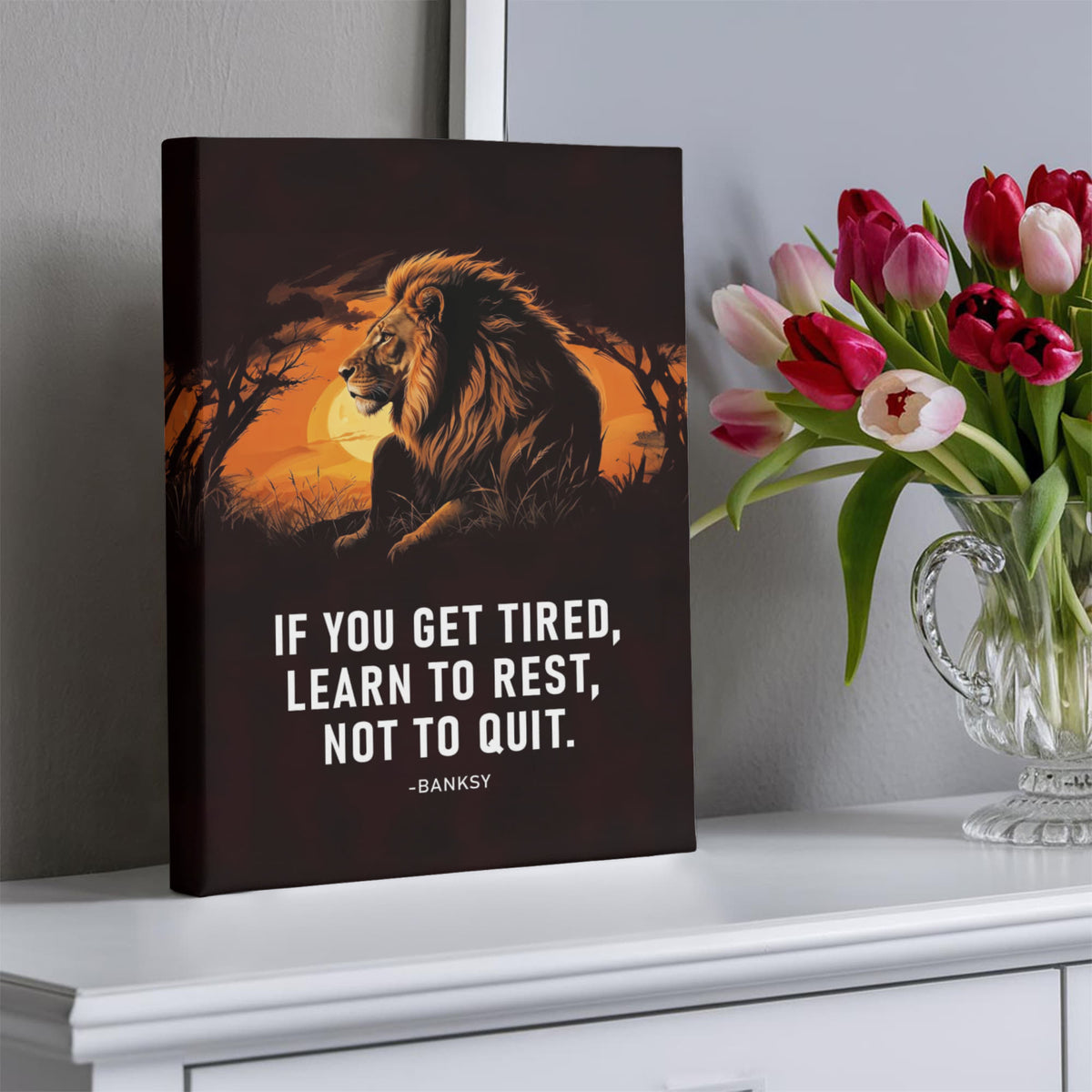 If You Get Tired Learn To Rest Gallery Wrapped Canvas