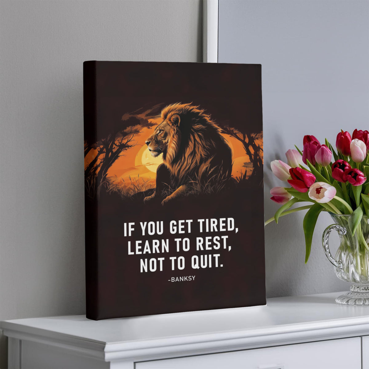 If You Get Tired Learn To Rest Gallery Wrapped Canvas