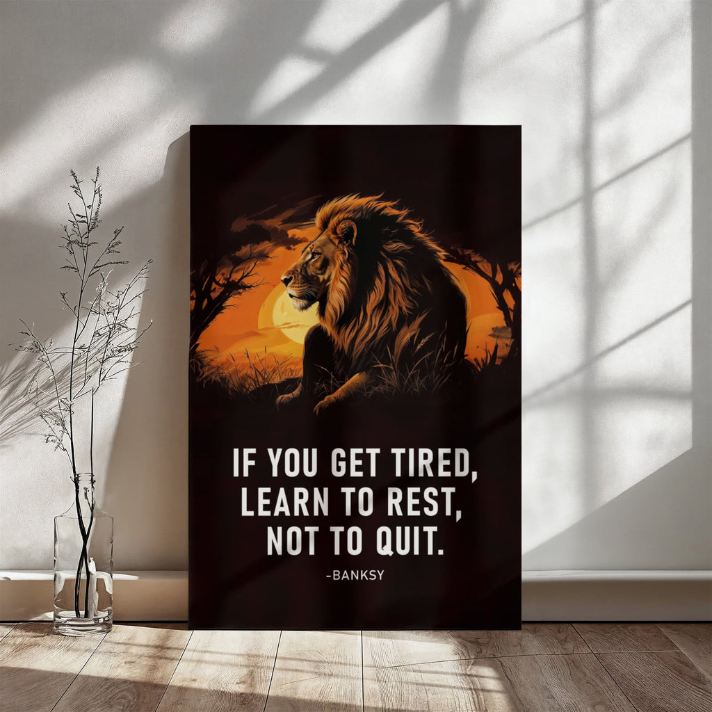 If You Get Tired Learn To Rest Gallery Wrapped Canvas