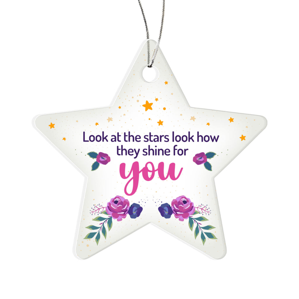 Look At The Stars Acrylic Star Ornament - Gift for Friend