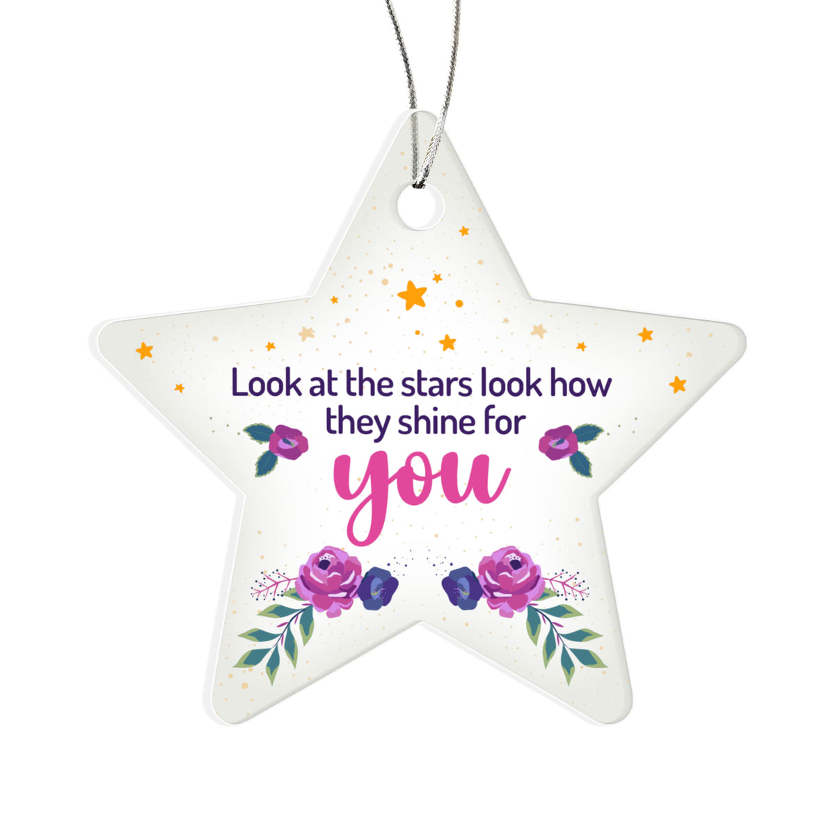 Look At The Stars Acrylic Star Ornament - Gift for Friend