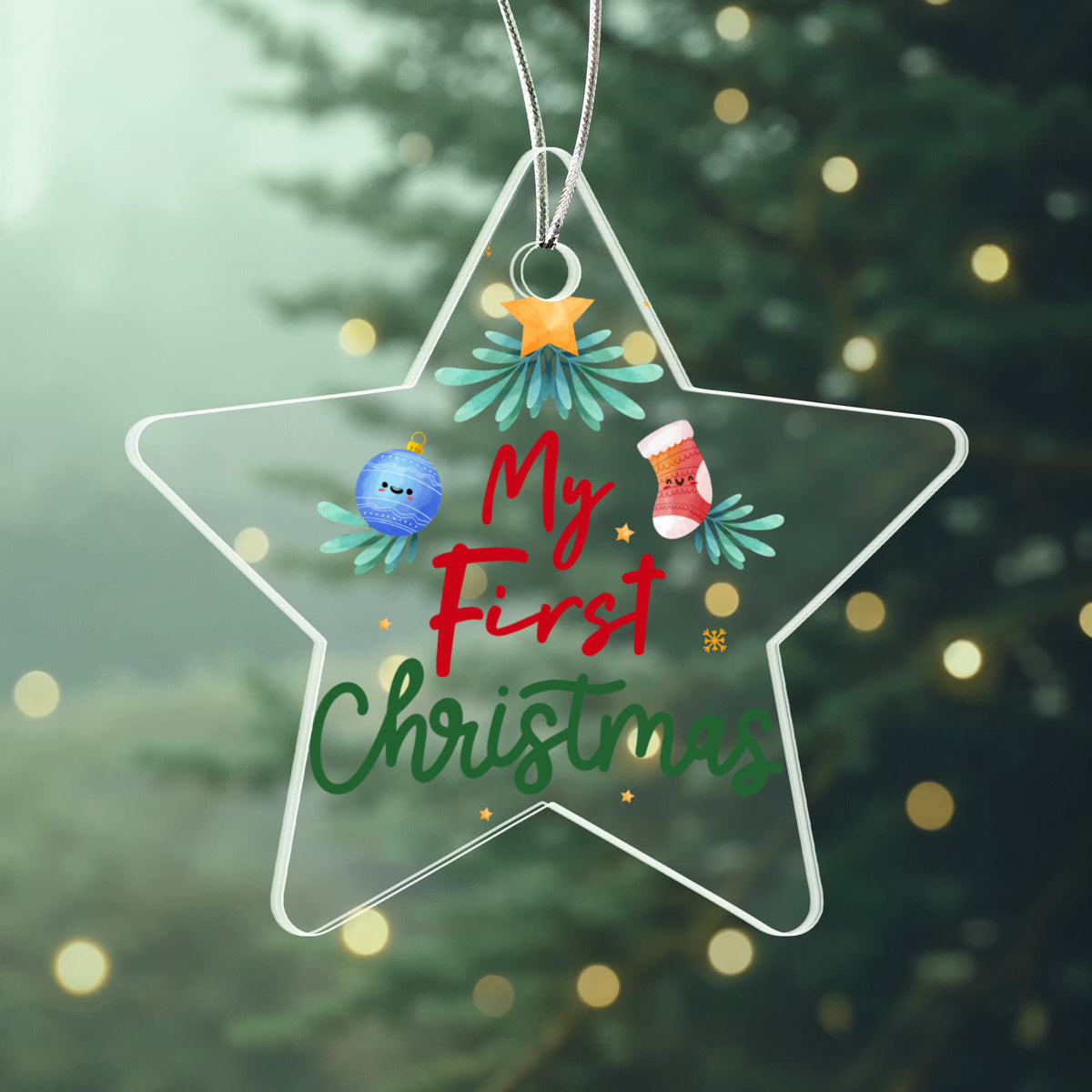 My First Christmas Acrylic Star Ornament