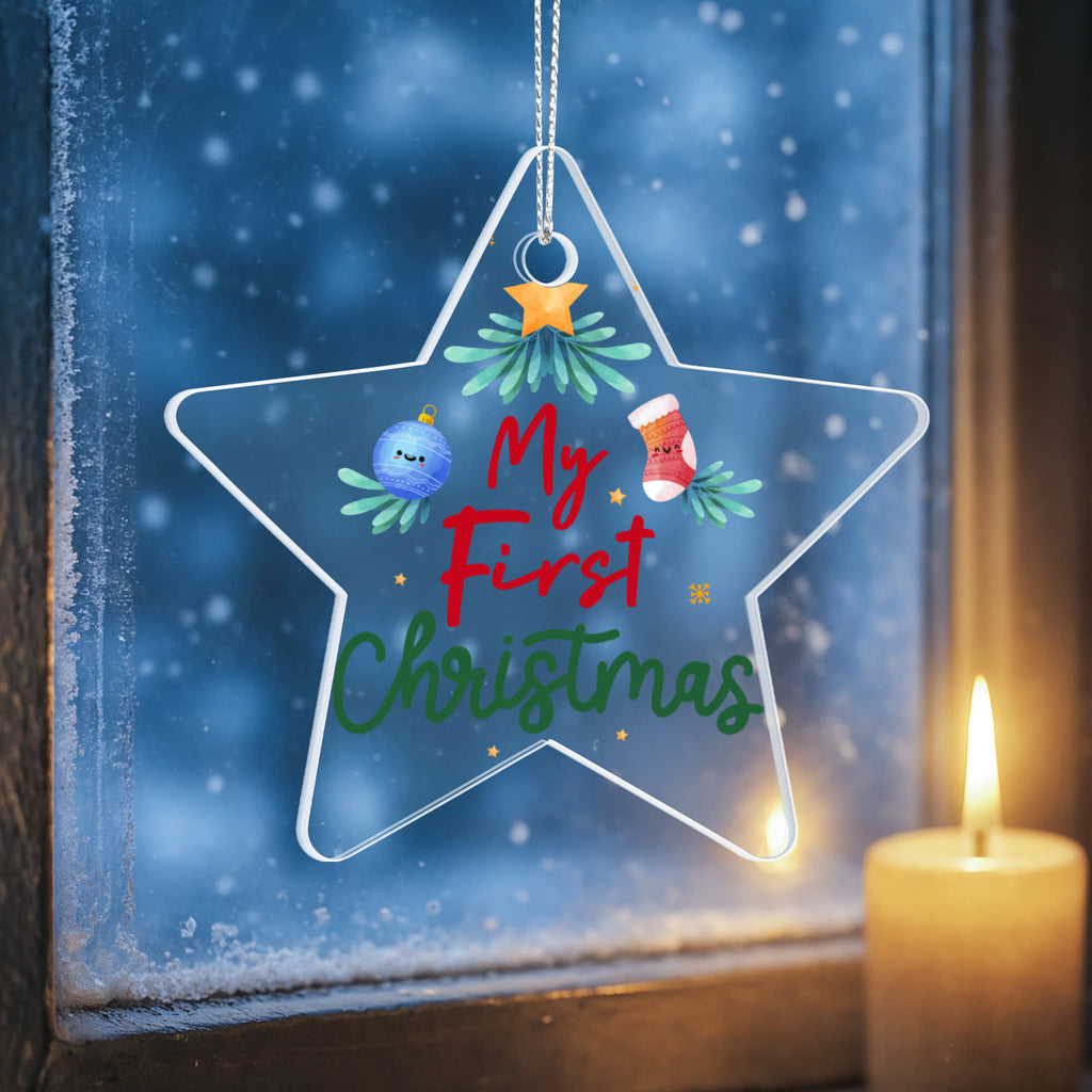 My First Christmas Acrylic Star Ornament