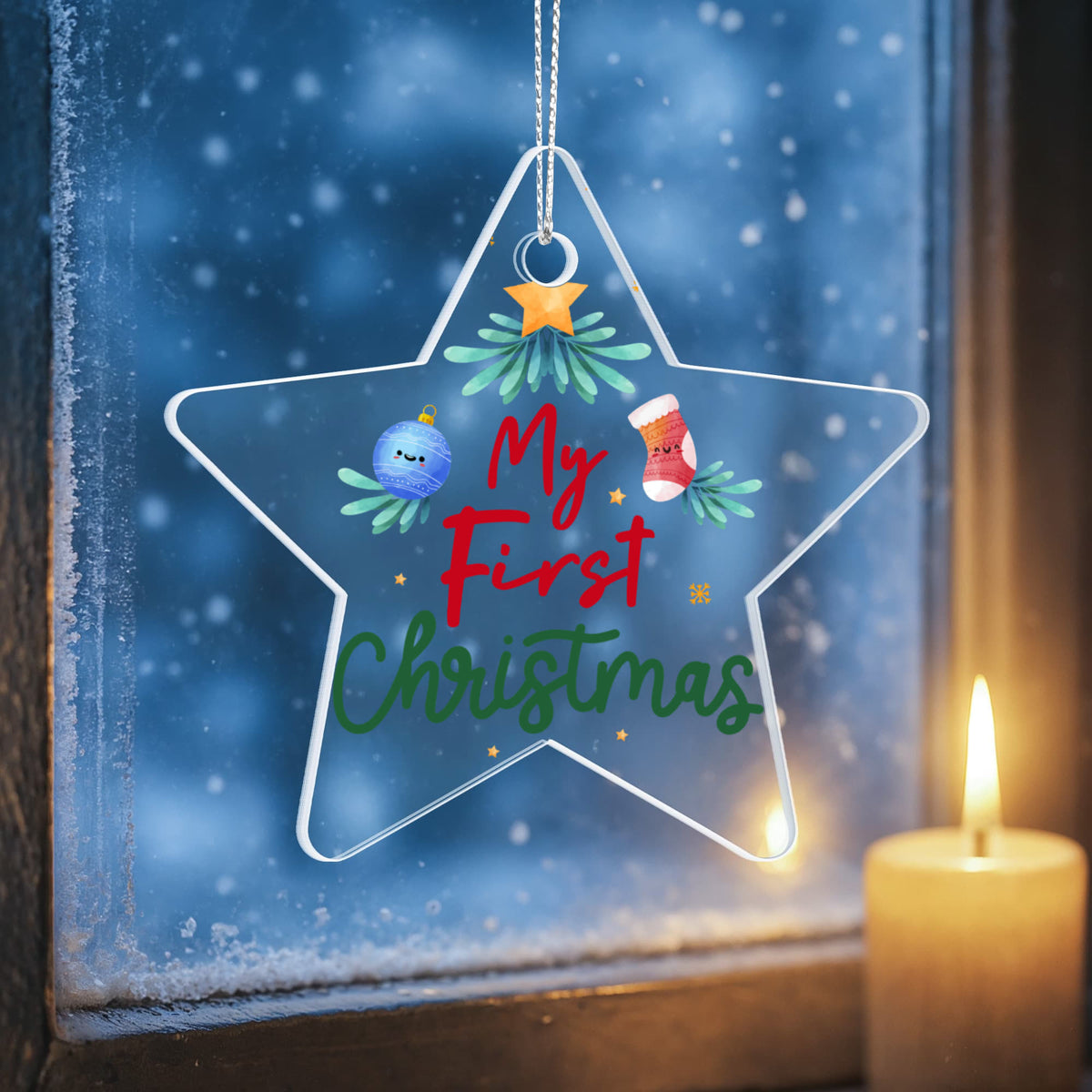 My First Christmas Acrylic Star Ornament