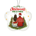 Our First Christmas As Mr & Mrs Acrylic Paw Ornament