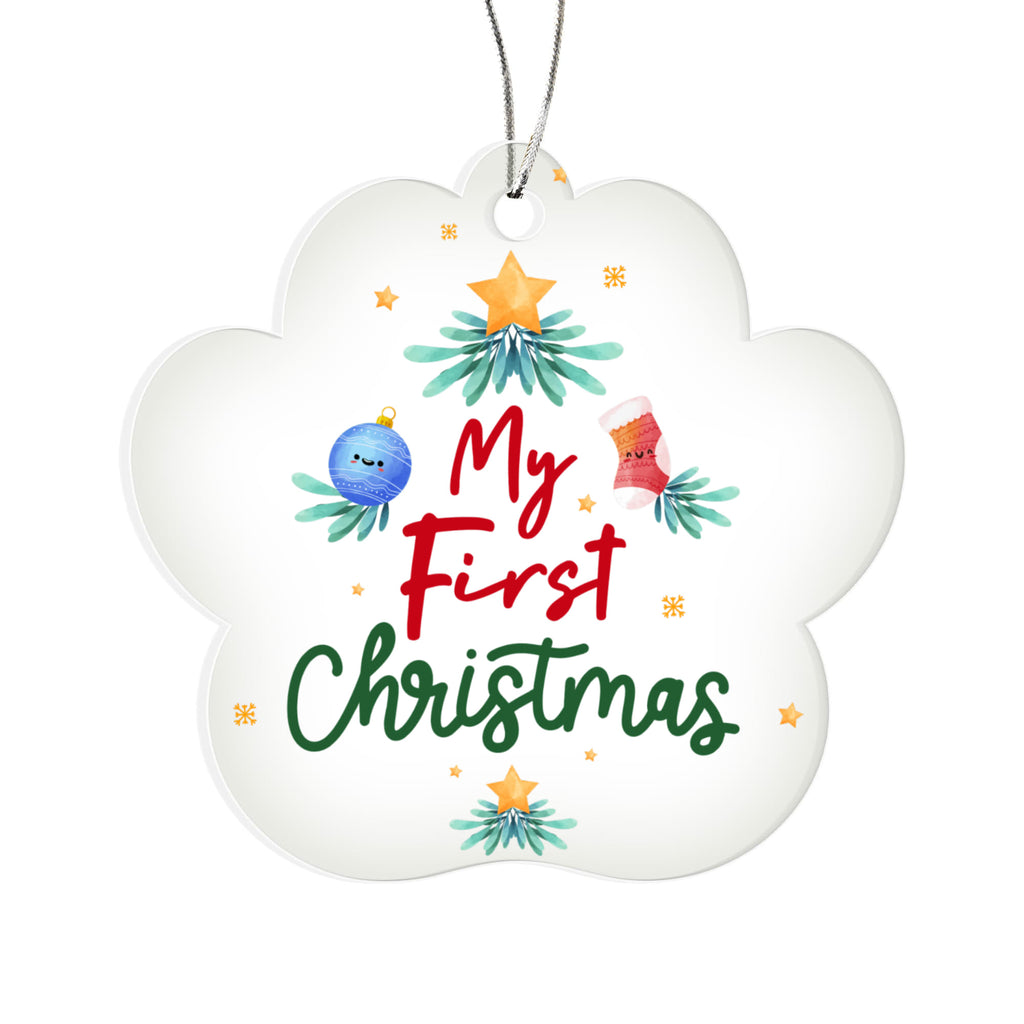 My First Christmas Acrylic Paw Ornament