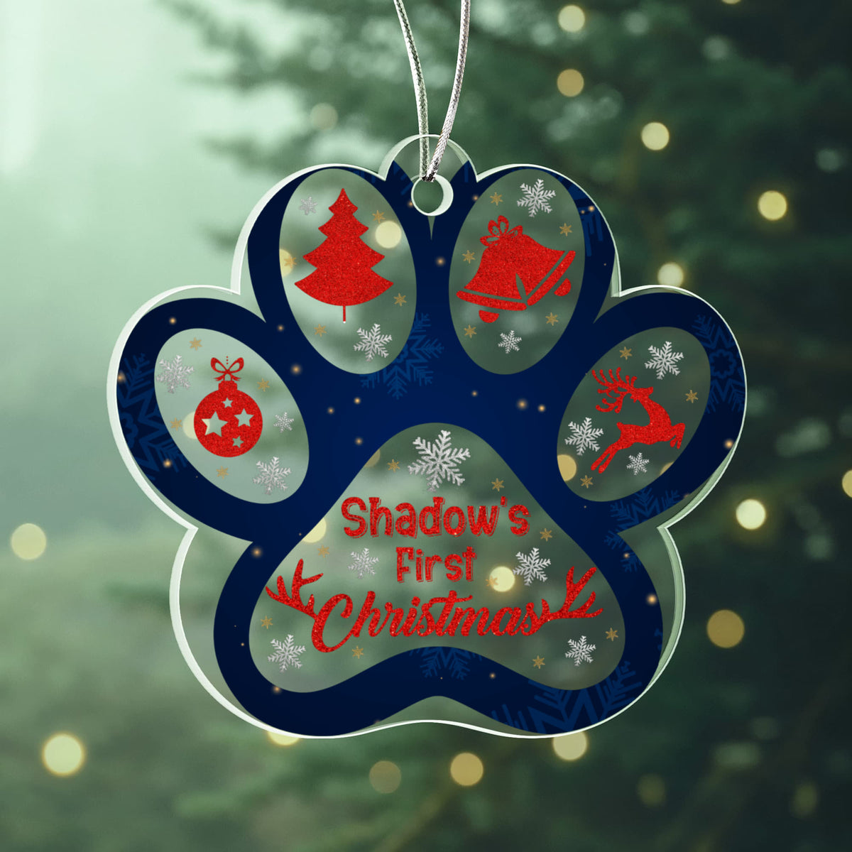 Shadow's First Christmas Paw Ornament