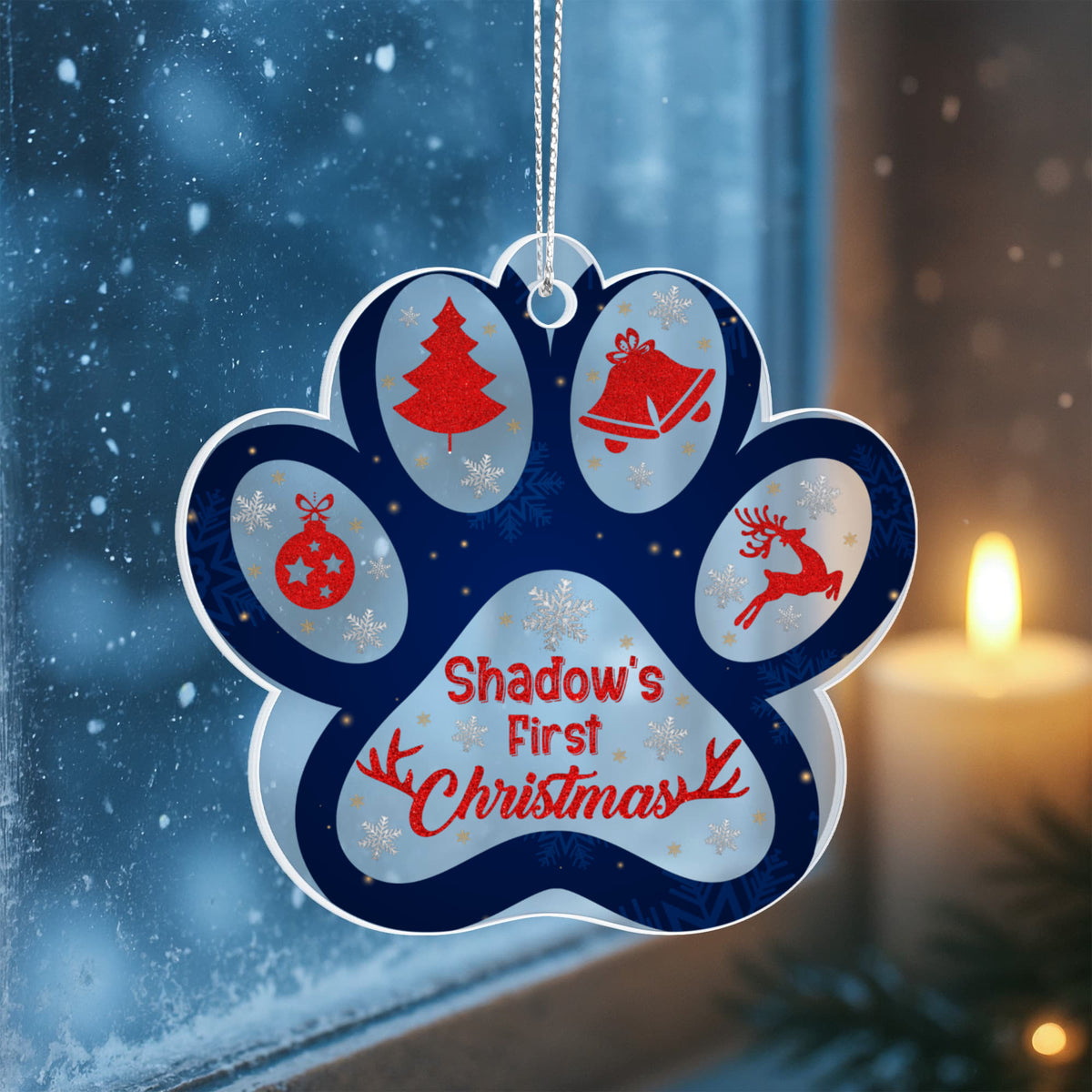 Shadow's First Christmas Paw Ornament