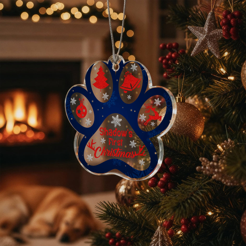 Shadow's First Christmas Paw Ornament
