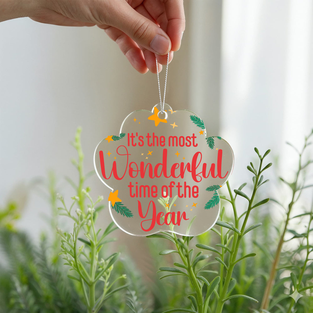 It's The Most Wonderful Time Of The Year Acrylic Paw Ornament