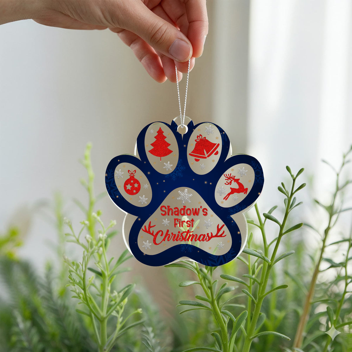 Shadow's First Christmas Paw Ornament