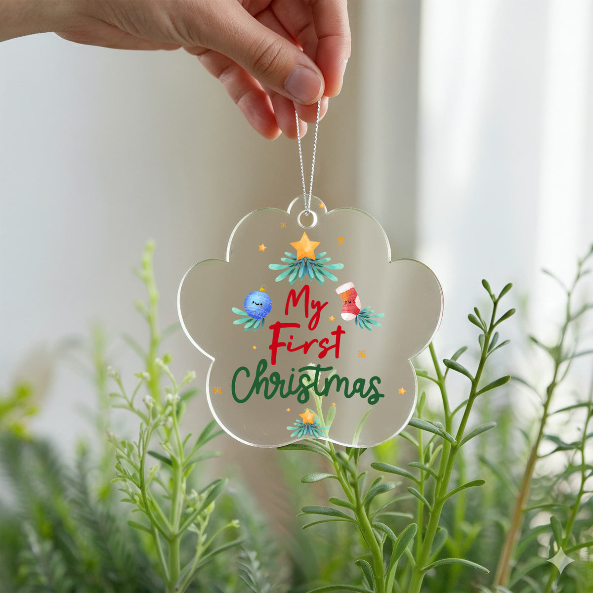 My First Christmas Acrylic Paw Ornament