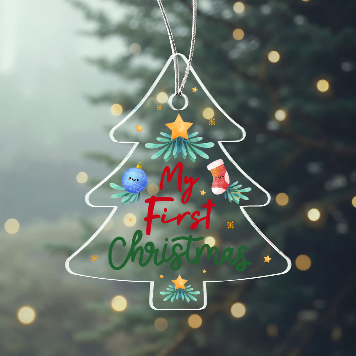 My First Christmas Acrylic Tree Ornament - Baby's First Christmas