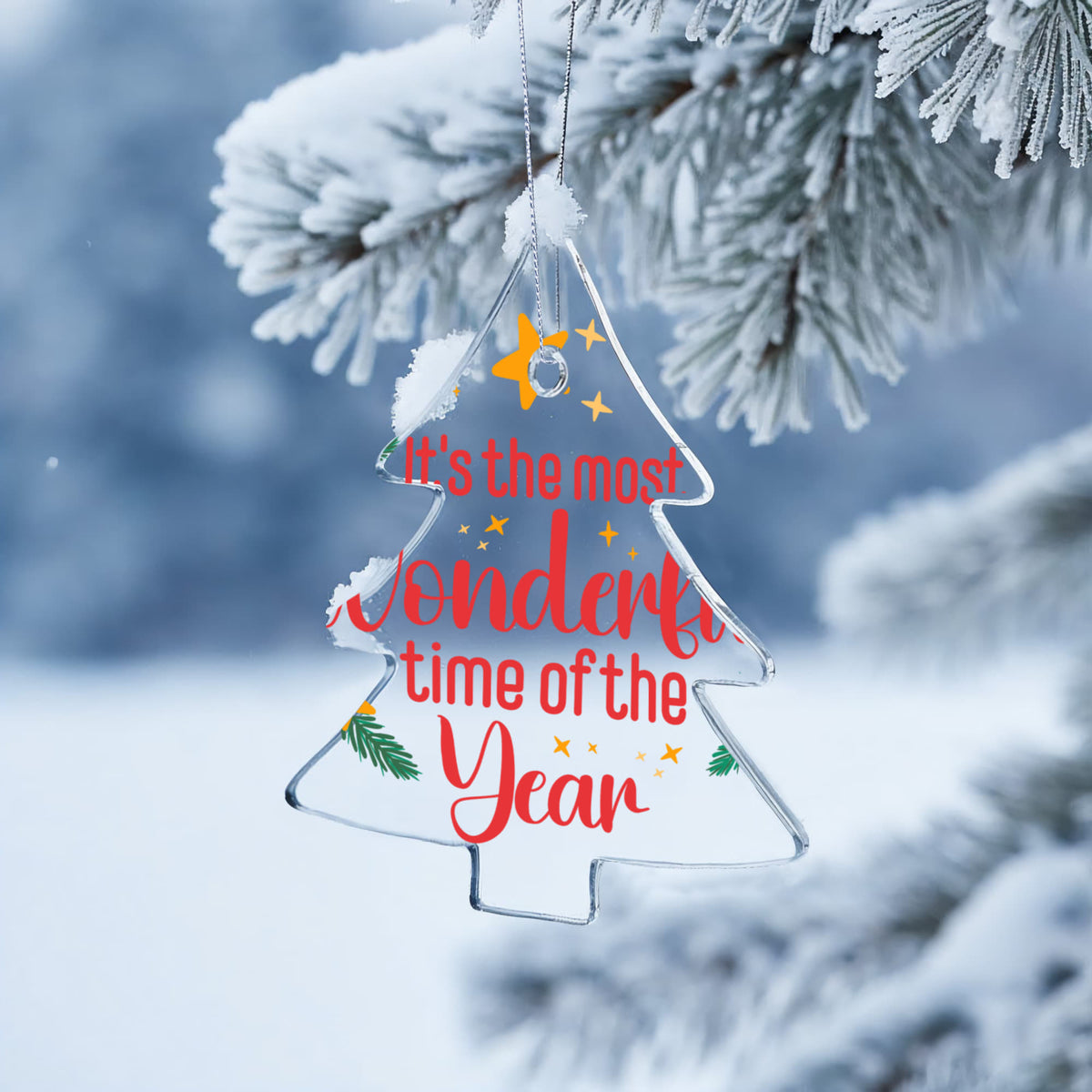 It's The Most Wonderful Time Of The Year Acrylic Tree Ornament