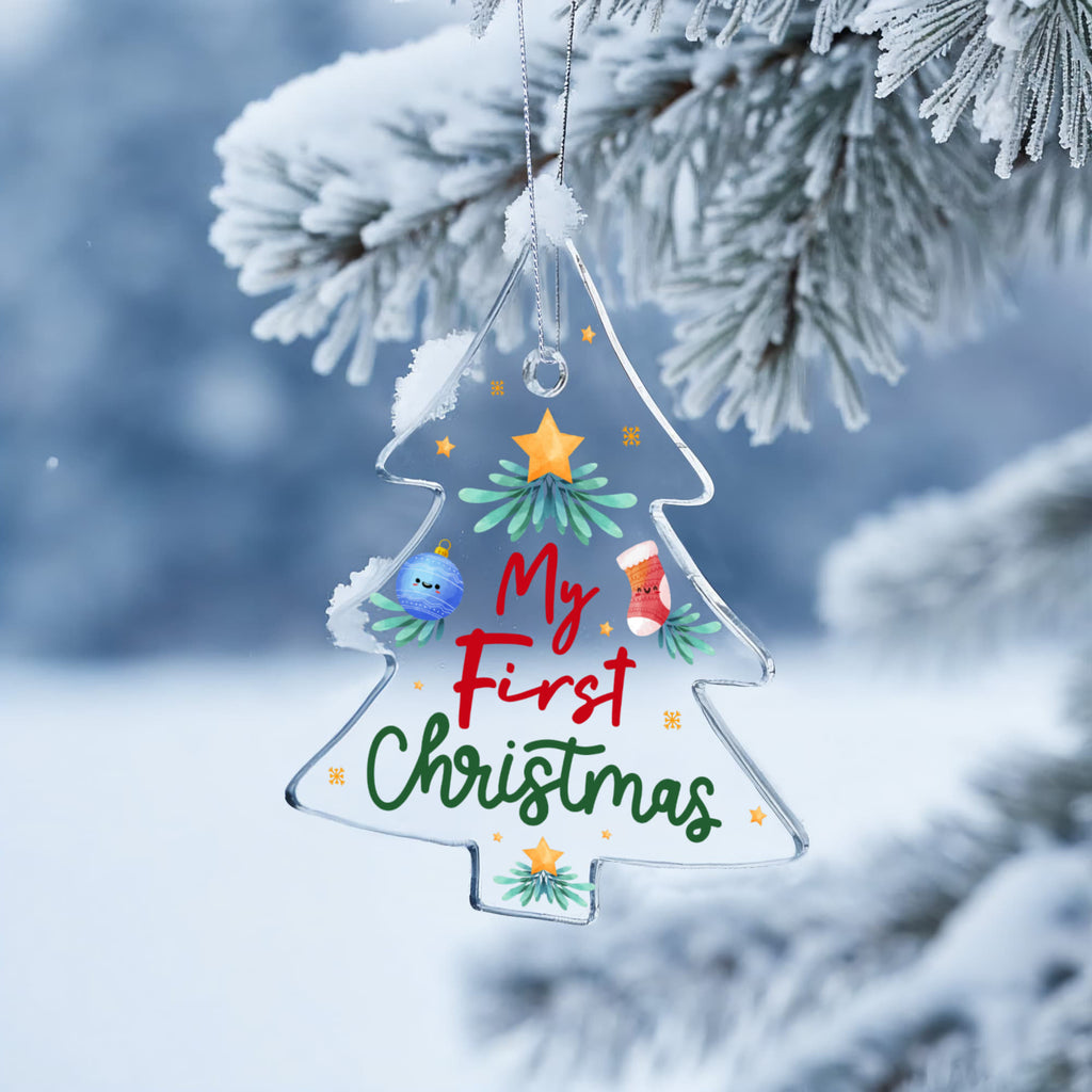 My First Christmas Acrylic Tree Ornament - Baby's First Christmas