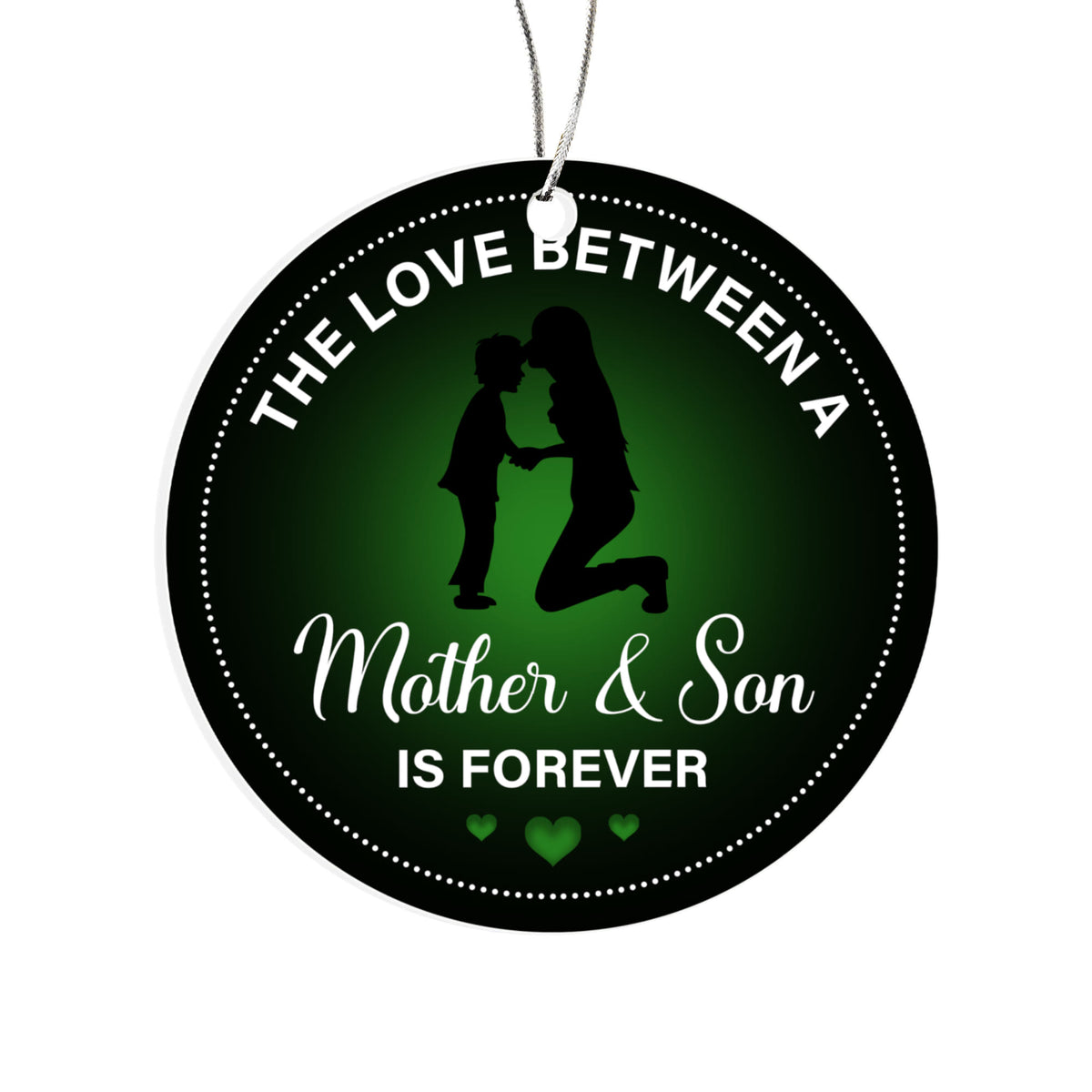 The Love Between A Mother & Son Is Forever, Acrylic Circle Ornament