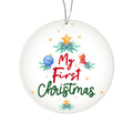 My First Christmas Acrylic Circle Ornament