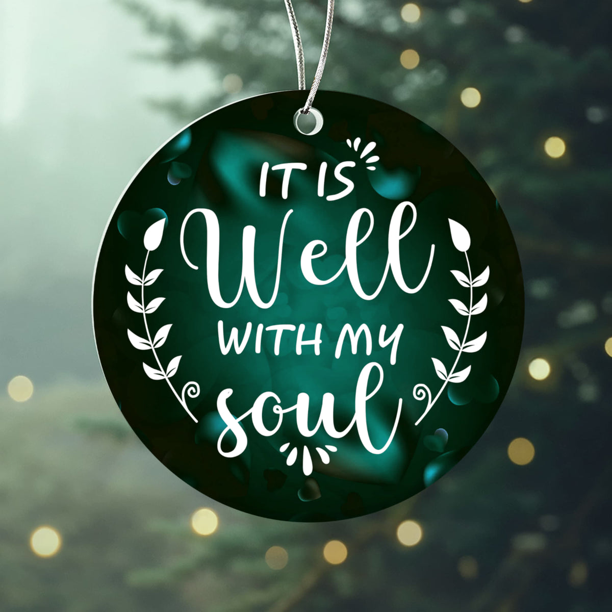 It Is Well With My Soul, Acrylic Circle Ornament
