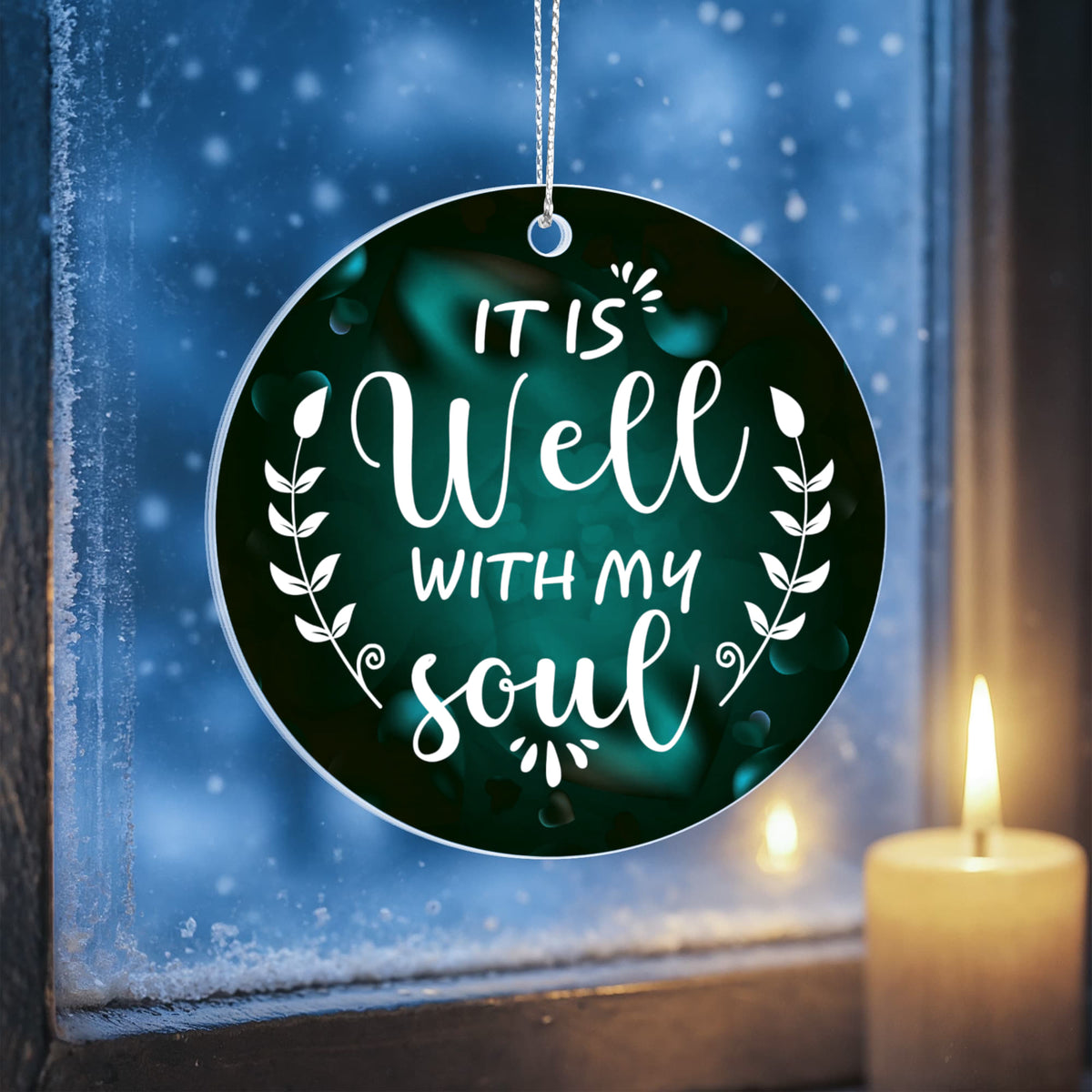 It Is Well With My Soul, Acrylic Circle Ornament
