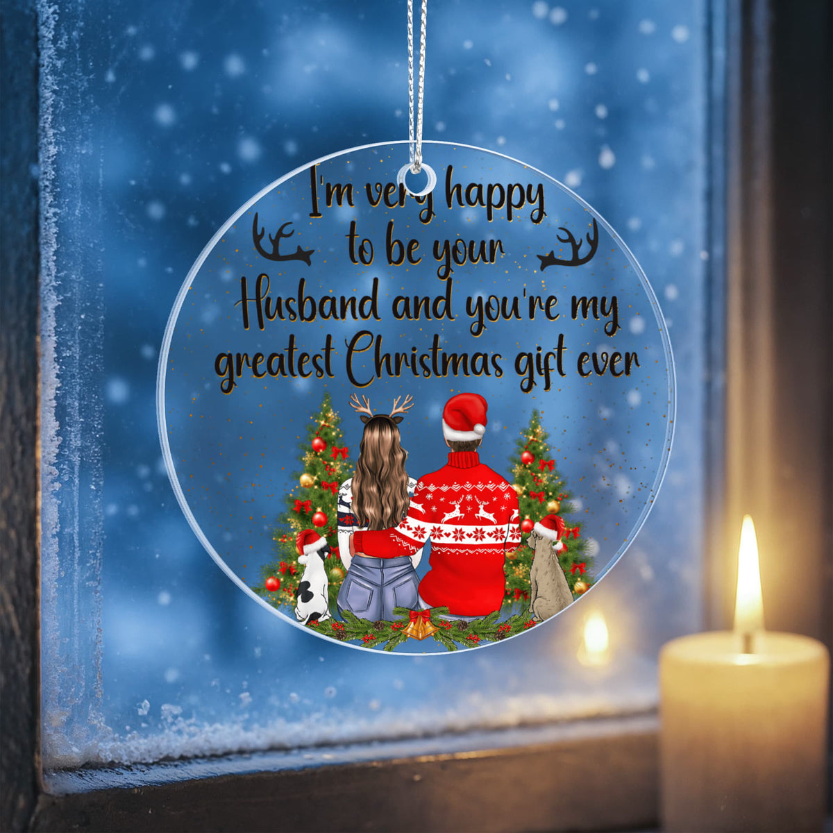 I'm Very Happy to Be Your Husband Christmas Ornament