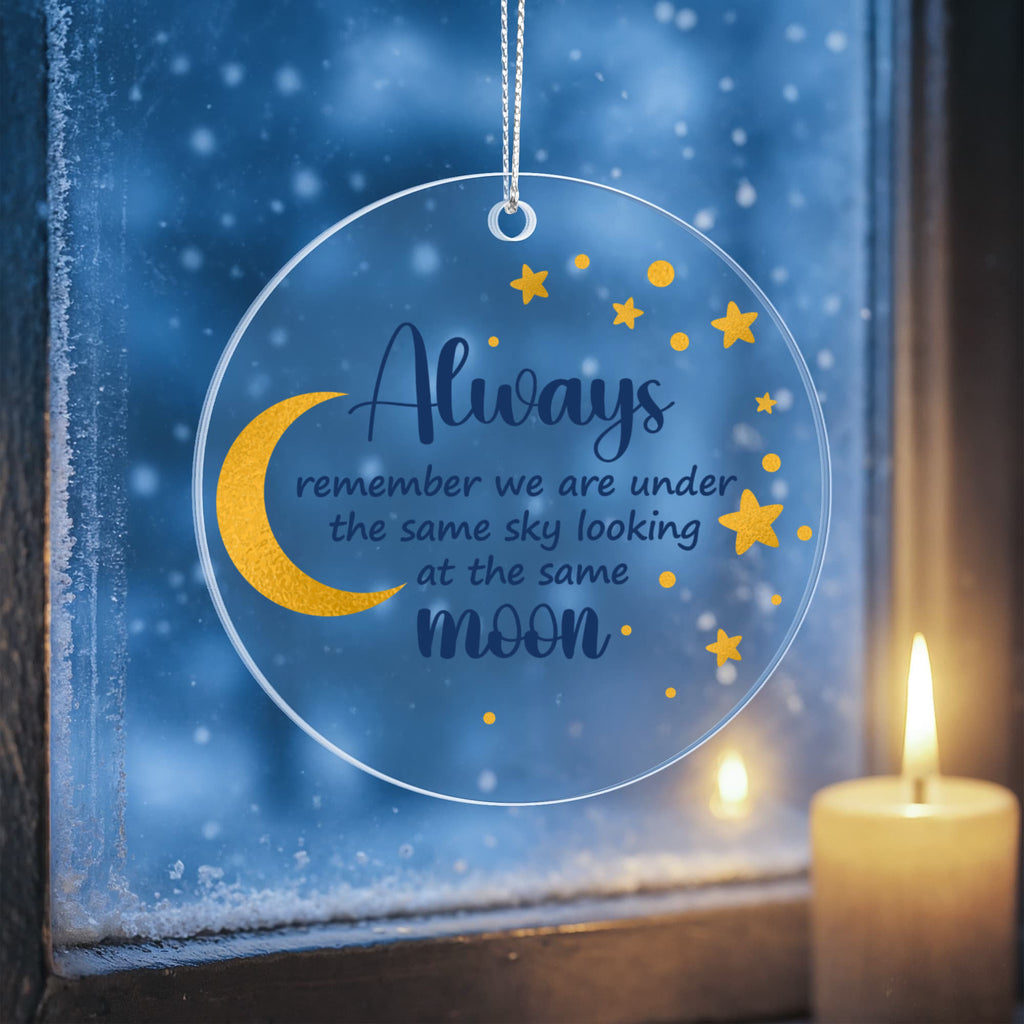 Always Remember Acrylic Circle Ornament - Memorial Ornament
