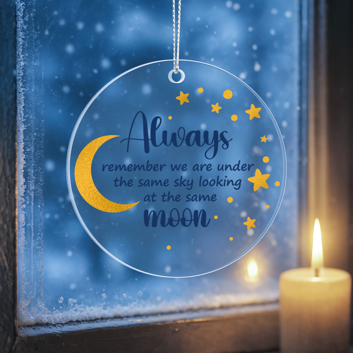 Always Remember Acrylic Circle Ornament - Memorial Ornament