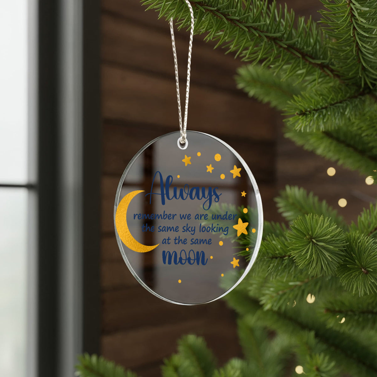 Always Remember Acrylic Circle Ornament - Memorial Ornament