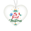 My First Christmas Acrylic Heart Ornament