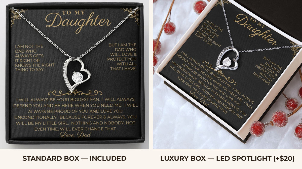Standard Box vs Luxury Box with LED spotlight - comparison